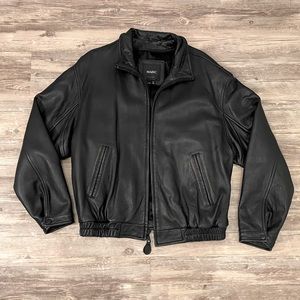 Marc Designer Leather Genuine Moto Jacket - Large - Like New